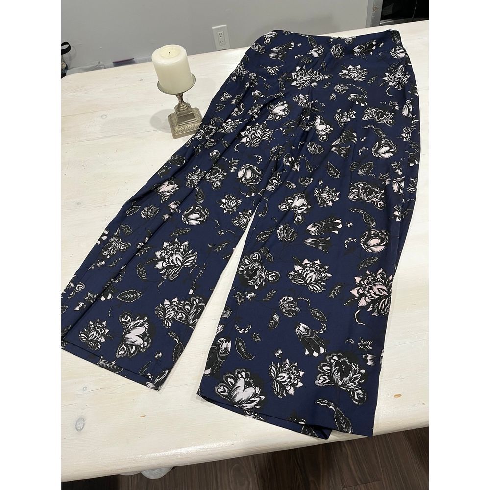 VINCE CAMUTO Womens‎ Floral Wide-Leg Pants size 10 like new